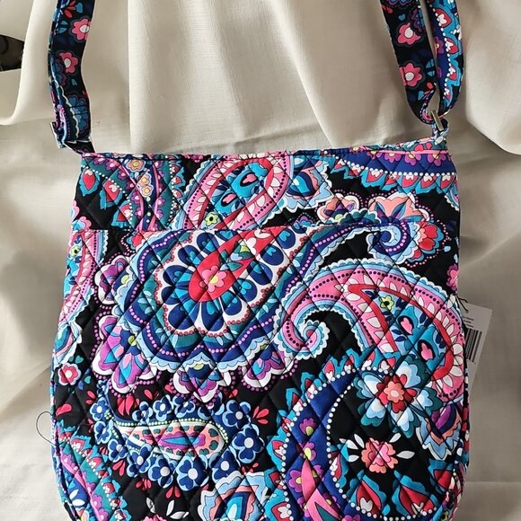 Vera Bradley in RETIRED Blue HAYMARKET PAISLEY TRIO ZIP Hipster Cross-body bag - Picture 2 of 4